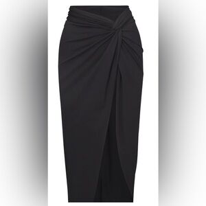 Skims SWIM SARONG SKIRT black